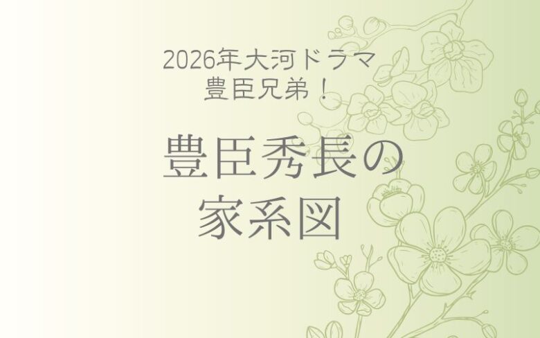豊臣秀長の家系図は？子孫の現在は