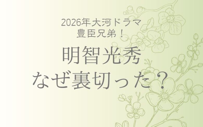明智光秀はなぜ裏切った?