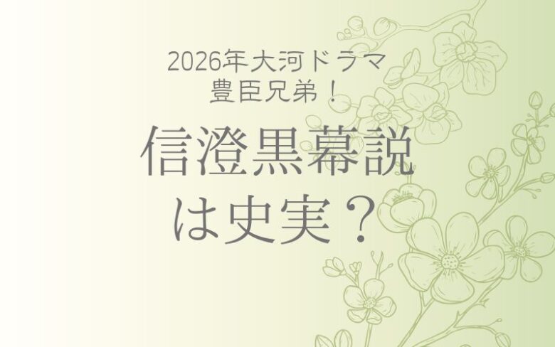 信澄が本能寺の変の黒幕説？信澄の裏切りや謀反は史実？｜豊臣兄弟！深掘り